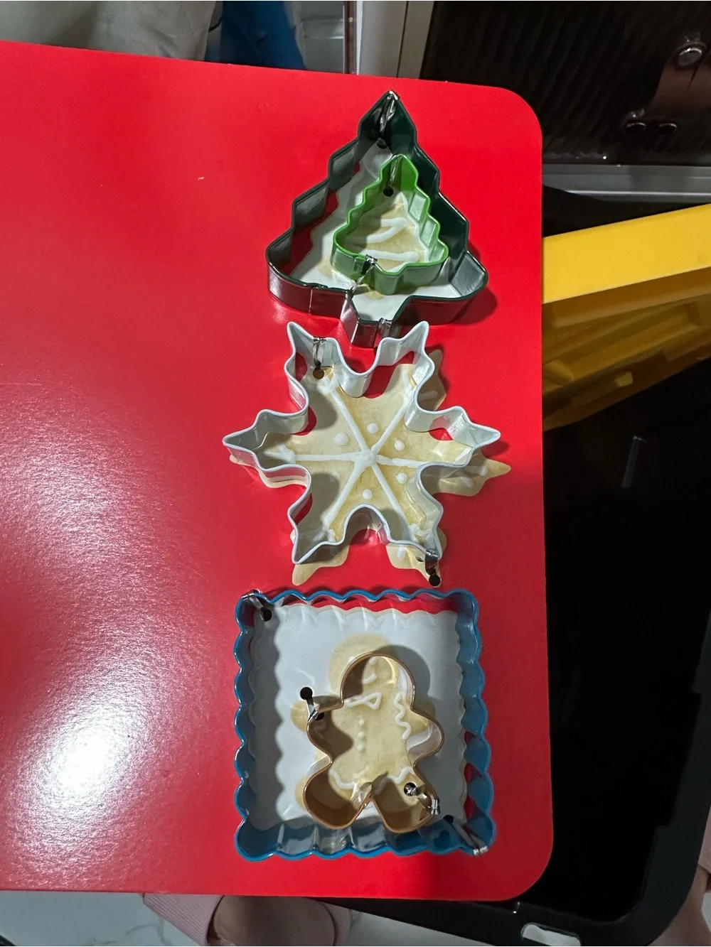 0 pieces Cookie Cutters Christmas Tree,Snowflake,star,Gingerbread Man, Circle N